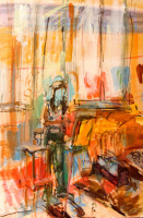 paju oil on cardboard, 0.7 x 0.4 m