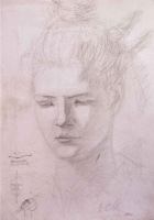 sister pencil on paper, 0.6 x 0.4 m